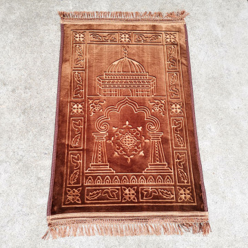 Popular Portable Tapis Folding Floor Karpet Muslim Prayer Rug Pocket Prayer Mat